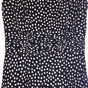Retro style black and white polkadot dress 6